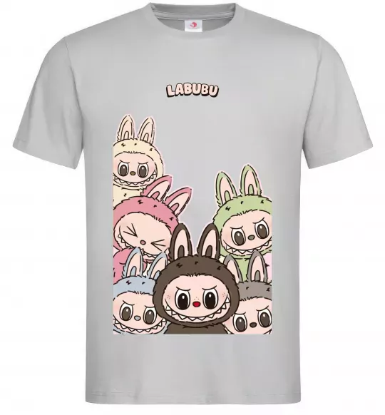 Чоловіча футболка Labubu Сірий фото