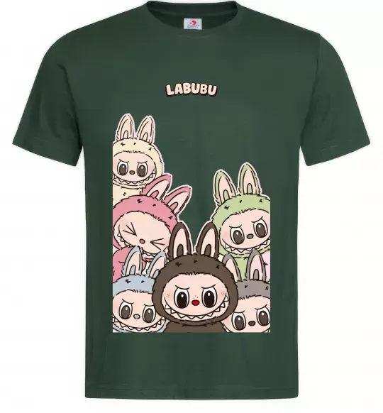 Чоловіча футболка Labubu Темно-зелений фото