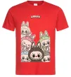Чоловіча футболка Labubu Червоний Чоловіча футболка Labubu Червоний фото
