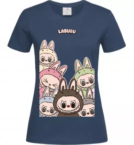 Женская футболка Labubu Темно-синий фото