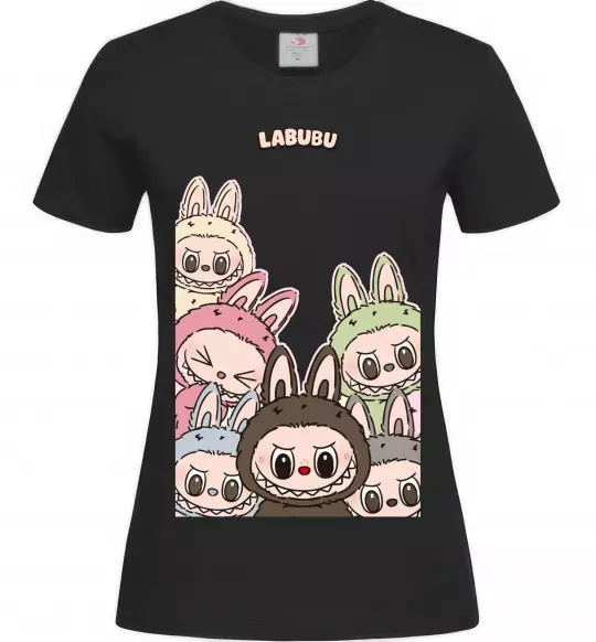 Женская футболка Labubu Черный фото