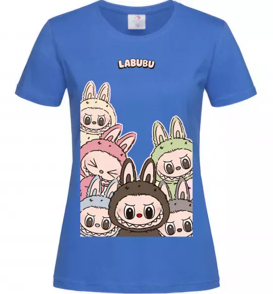 Женская футболка Labubu Ярко-синий фото