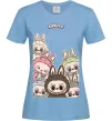 Женская футболка Labubu Голубой фото