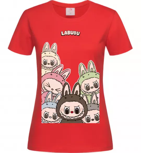 Женская футболка Labubu Красный фото