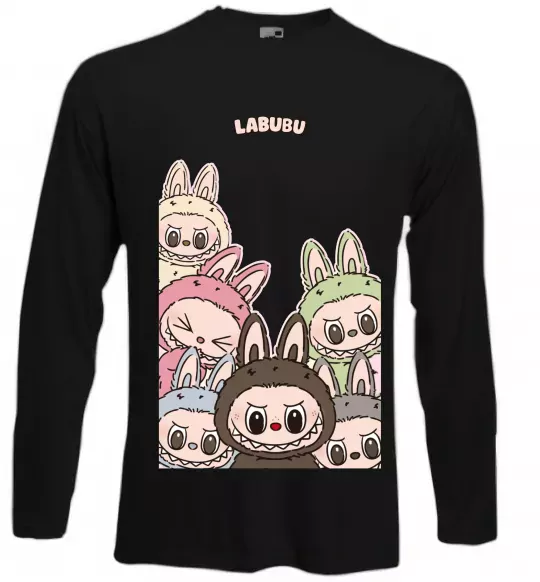 Лонгслив Labubu Черный фото