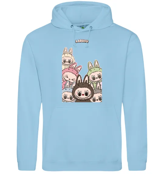 Мужская толстовка (худи) Labubu Голубой фото