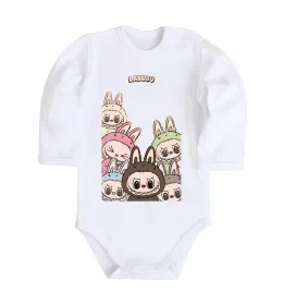 Дитячий бодік Labubu Білий фото