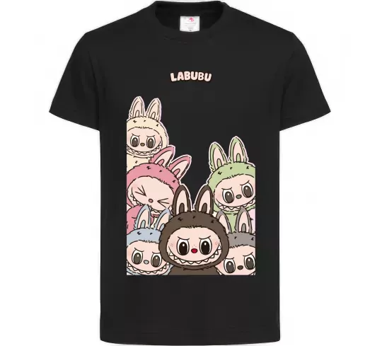 Дитяча футболка Labubu Чорний фото