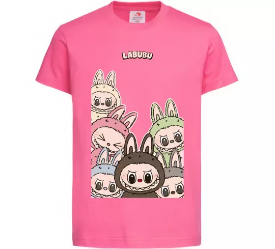 Дитяча футболка Labubu Яскраво-рожевий фото