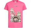 Дитяча футболка Labubu Яскраво-рожевий фото