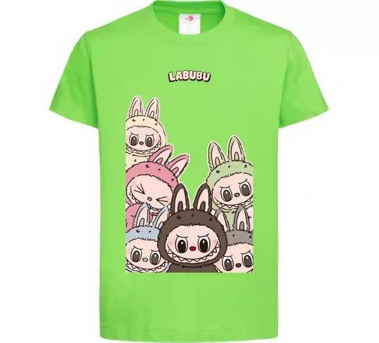 Дитяча футболка Labubu Лаймовий фото