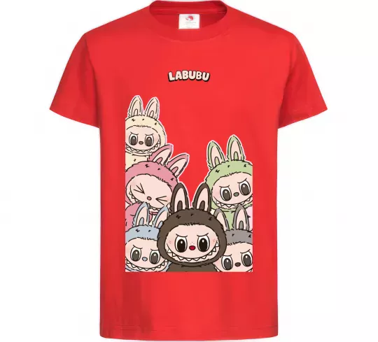 Дитяча футболка Labubu Червоний фото