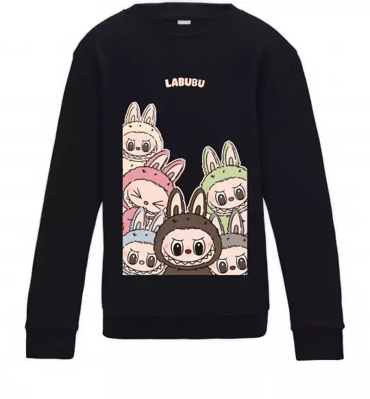 Детский Свитшот Labubu Черный фото