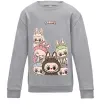 Детский Свитшот Labubu Серый меланж фото