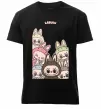 Мужская премиум футболка Labubu Черный фото