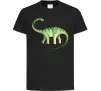 Детская футболка Апатозавр Черный фото