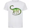 Детская футболка Апатозавр Белый фото