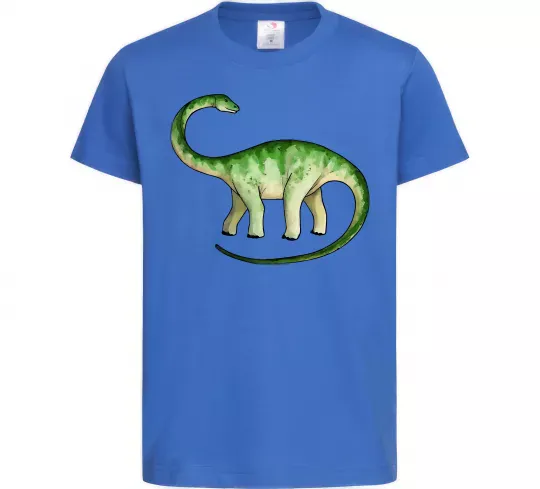 Детская футболка Апатозавр Ярко-синий фото