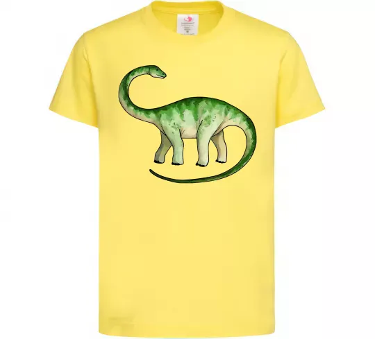 Детская футболка Апатозавр Лимонный фото
