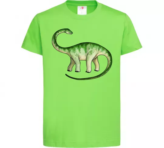 Детская футболка Апатозавр Лаймовый фото