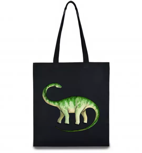 Еко-сумка Апатозавр Чорний фото