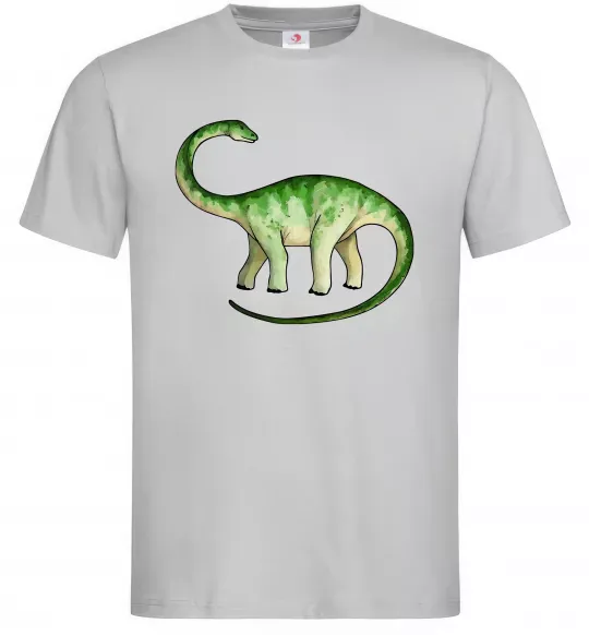 Мужская футболка Апатозавр Серый фото