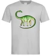Мужская футболка Апатозавр Серый фото
