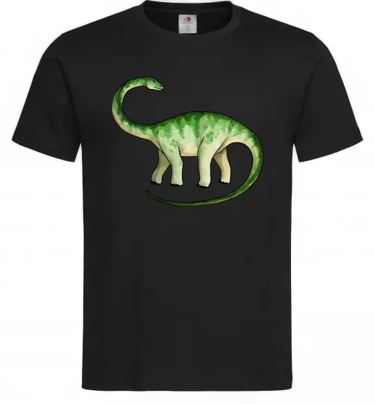 Мужская футболка Апатозавр Черный фото