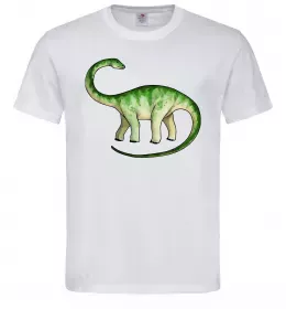 Мужская футболка Апатозавр Белый фото