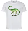 Мужская футболка Апатозавр Белый фото