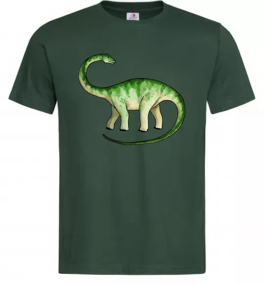 Мужская футболка Апатозавр Темно-зеленый фото