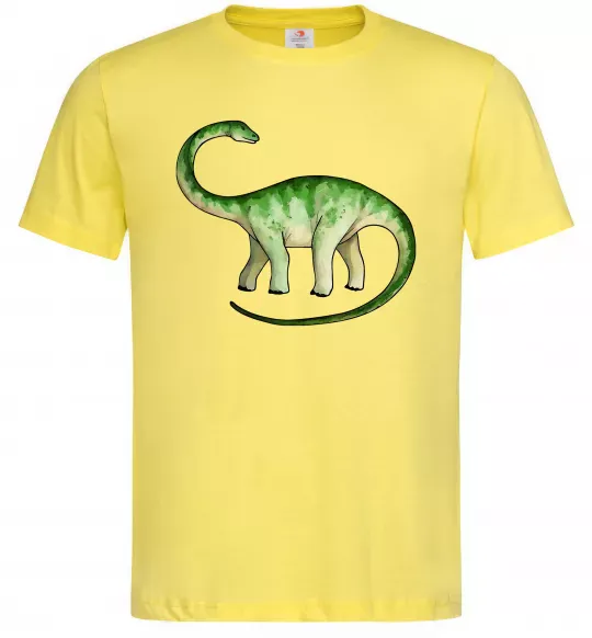 Мужская футболка Апатозавр Лимонный фото