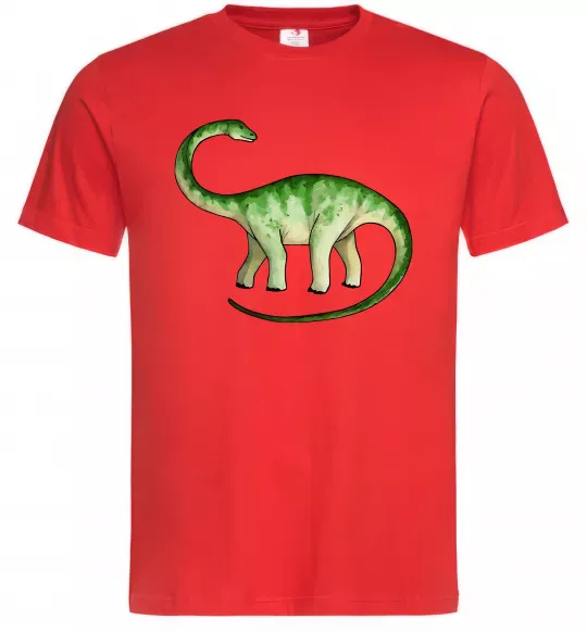 Мужская футболка Апатозавр Красный фото