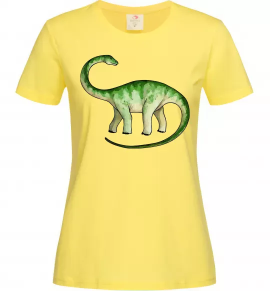 Женская футболка Апатозавр Лимонный фото