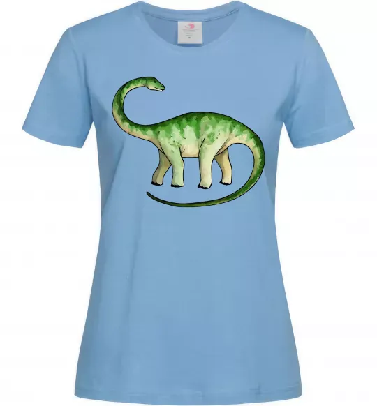 Женская футболка Апатозавр Голубой фото