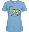 Женская футболка Апатозавр Голубой фото