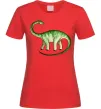 Женская футболка Апатозавр Красный фото