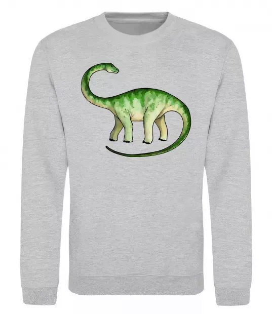 Свитшот Апатозавр Серый меланж фото