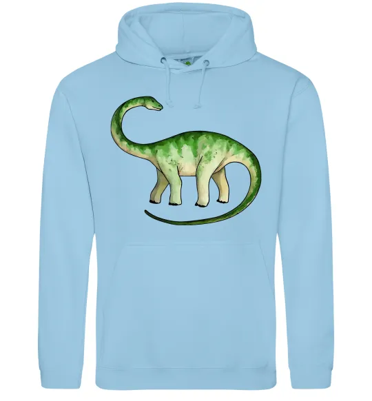 Чоловіча толстовка (худі) Апатозавр Блакитний фото