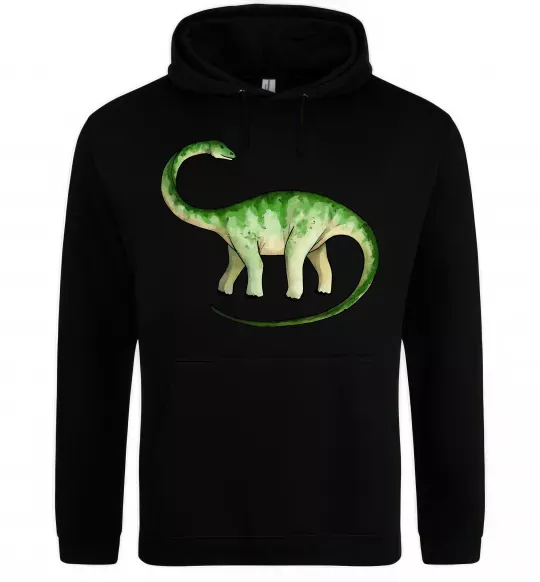 Женская толстовка (худи) Апатозавр Черный фото