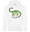 Женская толстовка (худи) Апатозавр Белый фото
