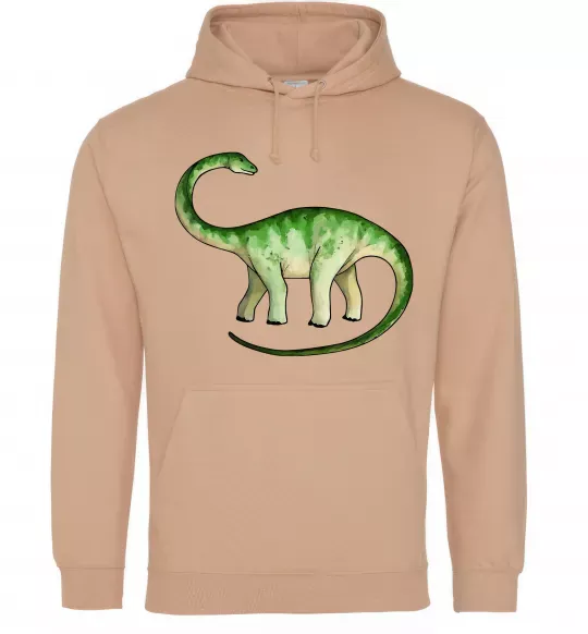 Женская толстовка (худи) Апатозавр Песочный фото