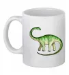 Чашка керамічна Апатозавр Білий фото