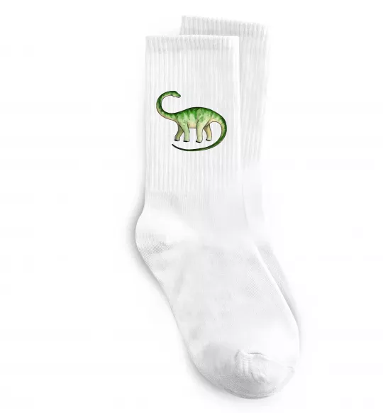 Носки Апатозавр Белый фото
