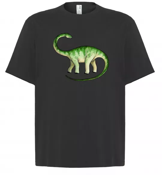 Футболка Оверсайз Апатозавр Черный фото