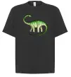 Футболка Оверсайз Апатозавр Черный фото