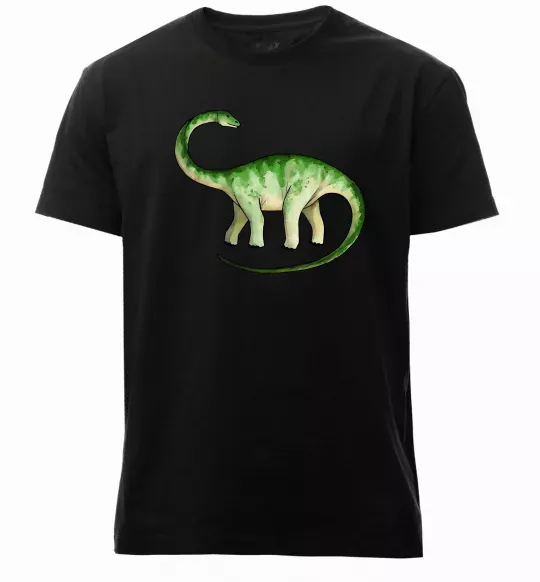 Мужская премиум футболка Апатозавр Черный фото