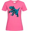 Женская футболка Динозавр Рекс блакитний Ярко-розовый фото