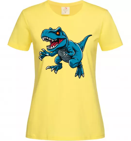 Женская футболка Динозавр Рекс блакитний Лимонный фото