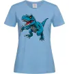 Женская футболка Динозавр Рекс блакитний Голубой фото